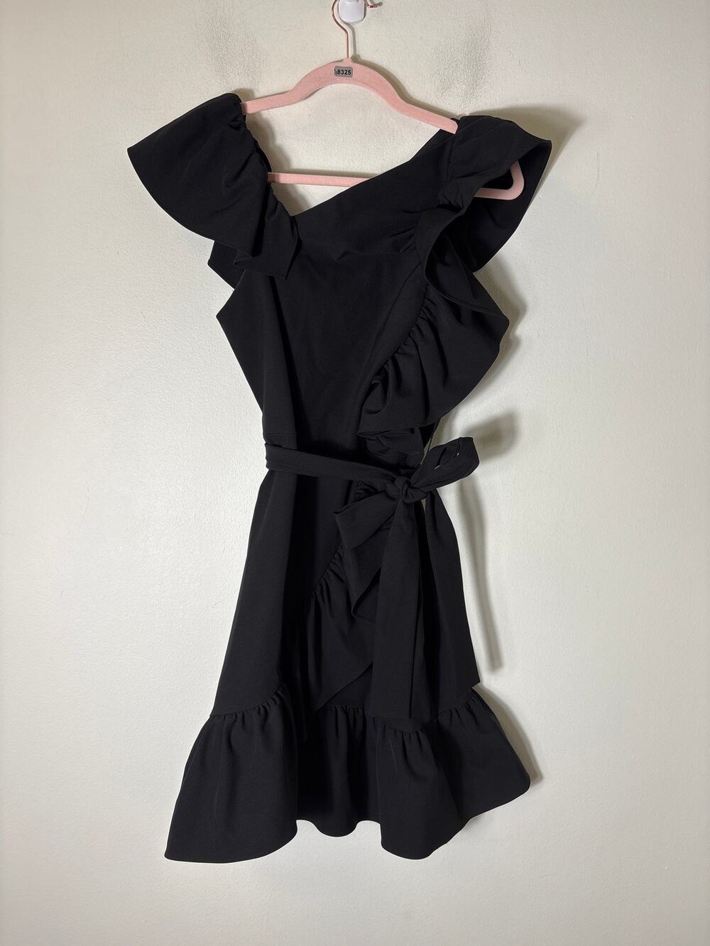 Rebecca Minkoff Black Ruffle Mini Dress Sz4